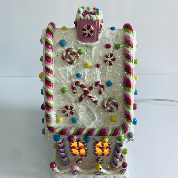 Kurt Adler Light Up Gingerbread Candy House Christmas Candy...